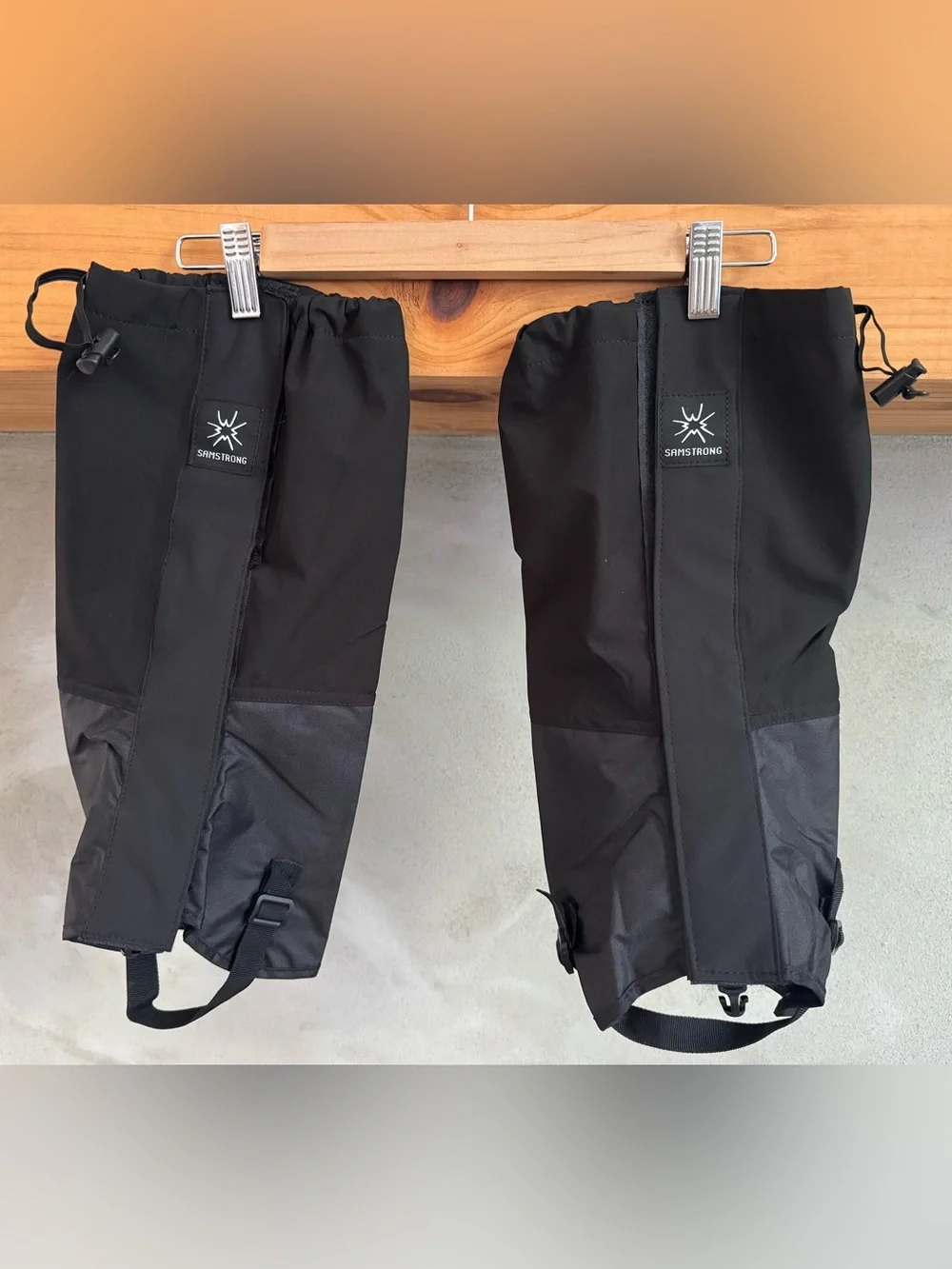 Samstrong Waterproof Hiking Gaiters Black Trail Leg Covers